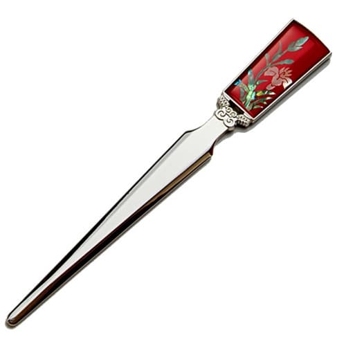 Inlaid with Mother of Pearl Paper Knife Orchid
